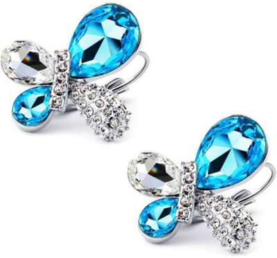 Tinera Trends Crystal eardrop butterfly Swarovski Crystal Alloy Stud Earring