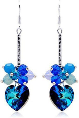 Tinera Trends Heart Delight Swarovski Crystal Alloy Drops & Danglers