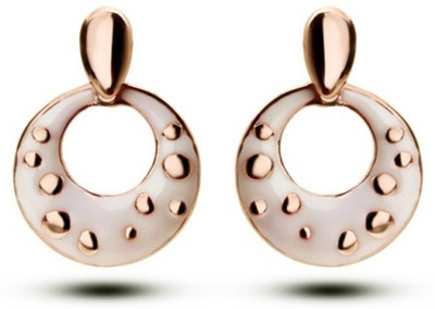 Tinera Trends White O Alloy Drops & Danglers