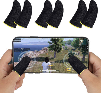 WRADER Universal Size High Touch Sensitivity Set of 6 Gaming PUBG Finger Sleeves Finger Sleeve(Pack of 6)
