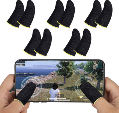 WRADER Universal Size Set of 10 Finger Sleeves for Playing & PUBG Finger Sleeve(Pack of 10)