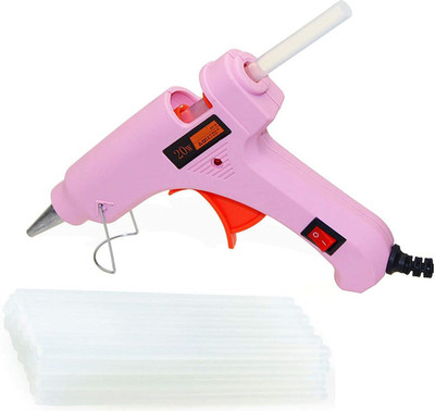 Velish Green MINI 20W 20 WATT (ON OFF SWITCH & INDICATOR) HOT MELT GUN WITH FREE 5 GLUE STICKS Standard Temperature Corded Glue Gun (7 mm) Standard Temperature Corded Glue Gun (7 mm) Standard Temperature Corded Glue Gun(7 mm)