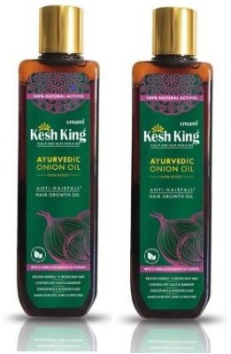 Kesh King Ayurvedic Onion Oil Anti Hair Fall & Hair Growth Oil (Pack of 2 * 200 ML) Hair Oil(400 ml)