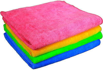 shree shaym Microfiber Vehicle Washing  Cloth(Pack Of 4)