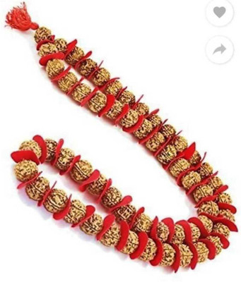 Maharishia Kantha Mala Natural 5 Mukha Five ads Size14MM/16MM (54+1 Beads) Wood Necklace Wood Chain