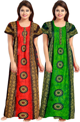 SILVER ORGANISATION Women Nighty(Multicolor)