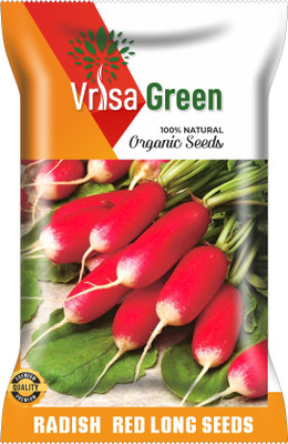 Vrisa Green RED LONG RADISH Seed(50 per packet)