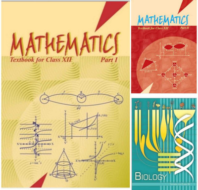 NCERT 1.Mathematics Texkbook Part 1 And Part 2 2. Biollogy Texkbook HARDCOVER, Paperback Bilding NCERT 3 Combo Set (NCERT 12 Class Book) (Bmm)(Peparback, NCERT)