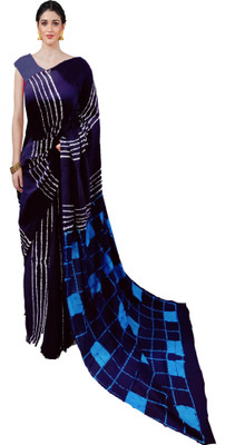 Pinkcity Trade World Printed, Color Block, Blocked Printed Daily Wear Pure Cotton Saree(Blue)
