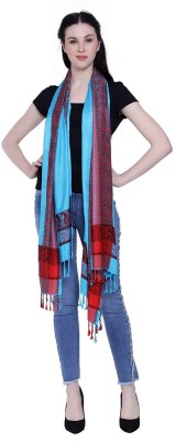 Feathers Self Design Cotton Viscose Blend Women Stole, Fancy Scarf