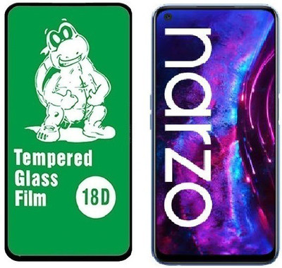 ISAAK Edge To Edge Tempered Glass for Realme Narzo 30 Pro 18D Edge to Edge Tempered Glass(Pack of 1)
