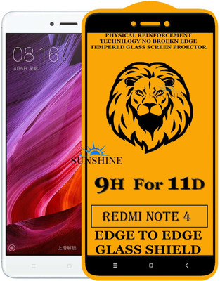SUNSHINE Edge To Edge Tempered Glass for Mi Redmi Note 4(Pack of 1)