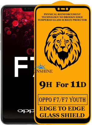 SUNSHINE Edge To Edge Tempered Glass for OPPO F7(Pack of 1)