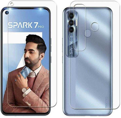 DOWRVIN Front and Back Tempered Glass for TECNO SPARK 7 PRO(Pack of 1)