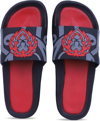 ASTETIK Men Slides(Red, Black , 6)