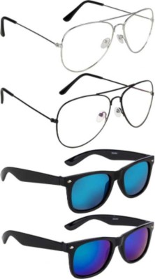 Dannilo Wayfarer, Aviator Sunglasses(For Boys & Girls, Clear, Blue)