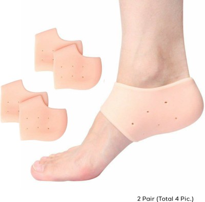 AMAZE Silicon Full Gel Heel Socks Pad Heel Pain Relief Heel Support (2 Pieces) Heel Support