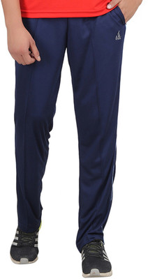 DS WORLD Solid Men Dark Blue Track Pants