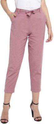 BoutiQO Regular Fit Women Pink Trousers