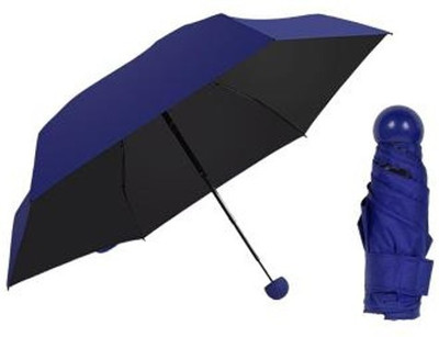 Shopepro Stylish Capsule Mini Travel Umbrella 4 fold Compact Umbrella(Blue)
