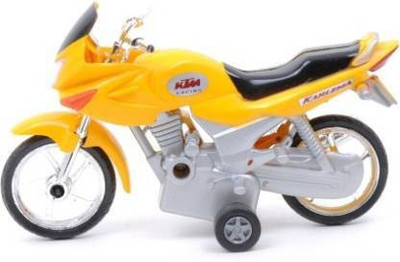 SABIRAT Pull Back Yellow Bike Karisma Toy Scale Model Mini Creations Collectable [yellow](Multicolor, Pack of: 1)