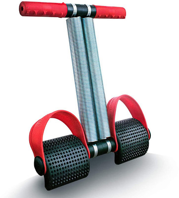 SUN SHADOW Double Spring and Rubber Tummy Trimmer for Men & Women Ab Exerciser(Multicolor, Black, Red, Silver)
