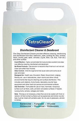 TetraClean Multipurpose Disinfectant Cleaner & Deodorant | Concentrated Liquid to Make 200L(5 L)