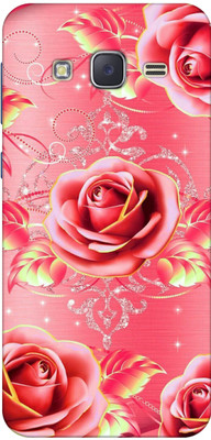 FITCART Back Cover for Samsung Galaxy J2(Pink, Gold, Grip Case, Silicon, Pack of: 1)