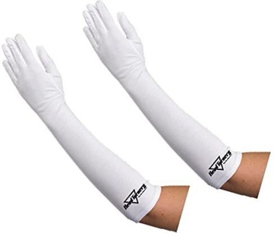 HeadTurners Men's and Women's Reusable Re Washable Pure Full Palm and Elbow Cotton Hand Gloves Wet and Dry Glove(Free Size)