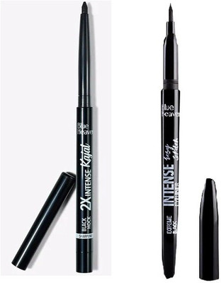 BLUE HEAVEN Intense black kajal with intense eyeliner easy sketch(2 Items in the set)