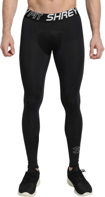 Shrey INTENSE COMPRESSION LONG TIGHTS Men Compression(Black Full Sleeve)