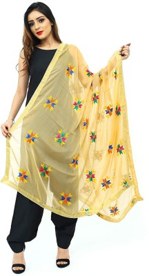 Radha Madhav Enterprise Chiffon Embroidered Women Dupatta