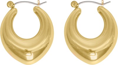 Joker and Witch Minimal Drop Shaped Gold Hoops Alloy Earring Set