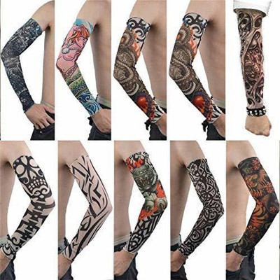 Fashionon Cotton Arm Sleeve For Men & Women With Tattoo(Free, Multicolor)
