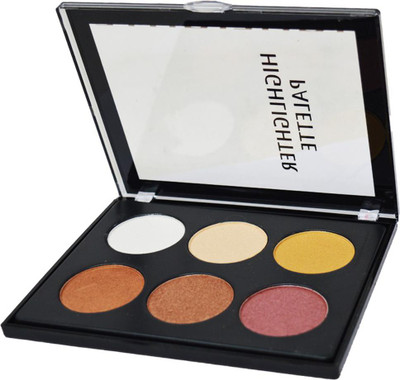 adbeni 6 Color Highly Blendable Highlighter Palette, Shade- Multi Color (83137) Highlighter(Multicolor)