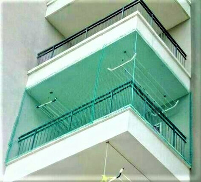Amz Sports Nets AMZ Nylon Mesh Child Protection Net/Balcony /Bird Net/Monkey G-12PLY H(10FTX50FT)L Bird Net(Green)
