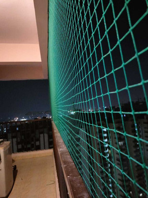 Amz Sports Nets GR-12PLY 10FTX15FT Nylon Mesh Child Protection Net/Balcony Net/Bird Net/Monkey Net Bird Net(Green)