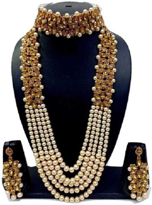 MALUK SHRINGAR Brass, Copper Brass, Copper Gold Jewellery Set(Pack of 1)