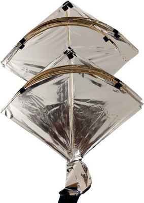 Crafty villa Square Cheel Kite(10, Silver)