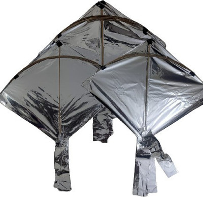 Crafty villa Square Cheel Kite(20, Silver)