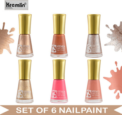 Kremlin (KRM-NPCMB6-6260) - KN11 - Multicolor Nail Paint - 10 ml Each Multicolor(Pack of 6)