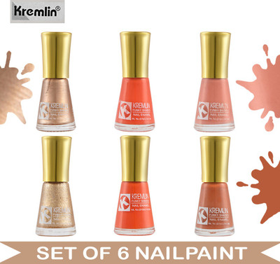 Kremlin (KRM-NPCMB6-6314) - KN11 - Multicolor Nail Paint - 10 ml Each Multicolor(Pack of 6)