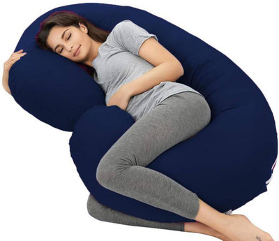 WONGVO pregnancy pillow Microfibre Solid Pregnancy Pillow Pack of 1(Blue)