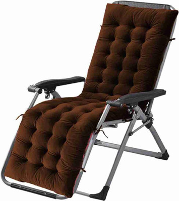 Kaashvi Microfibre Solid Chair Pad Pack of 1(Brown)