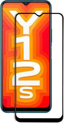 kentop Edge To Edge Tempered Glass for VIVO Y12s 2021 + V2069(Pack of 1)