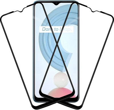Dainty Edge To Edge Tempered Glass for Realme C25, Realme C25S, Realme C21, Realme C20(Pack of 2)