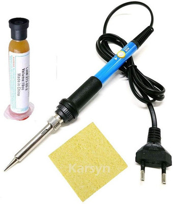 Ekavir Soldering Welding Iron Adjustable Temperature Controller Electric 220V/AC, Temperature Range: 200°c-450°c, Welding Solder Soldering Iron Rework Station 60 W Temperature Controlled(Round Tip)