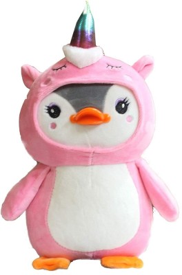 Tickles Penguin Animal Soft Stuffed Plush Toy for Kids Baby Girls & Boys Birthday Gifts Home Decorations  - 25 cm(Pink)