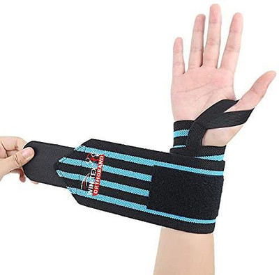 Win-tex Orthoband Premium Quality Thumb Loops for Weightlifting, Powerlifting, Gym, Etc. For Unisex Wrist Support(Blue)