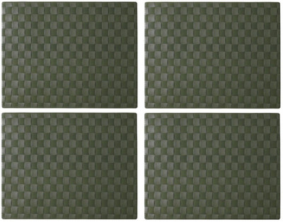 IKEA Rectangular Pack of 6 Table Placemat(Dark Green, Plastic)